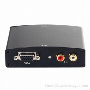 HDMI converter (VGA+R/L to HDMI), supports highest video resolution 1,280 x 1,024 pixels